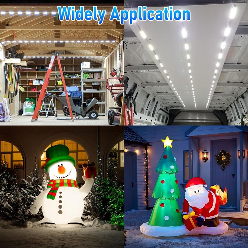 Linkstyle 60 مصابيح LED 12V لمجموعات إضاءة داخلية للفان، شريط إضاءة LED 12V، مصباح عمل سقفي فائق السطوع، أضواء مقطورة مغلقة للشاحنات والفانات والقوارب والحافلات وزينة عيد الميلاد، 20 وحدة - Image 2